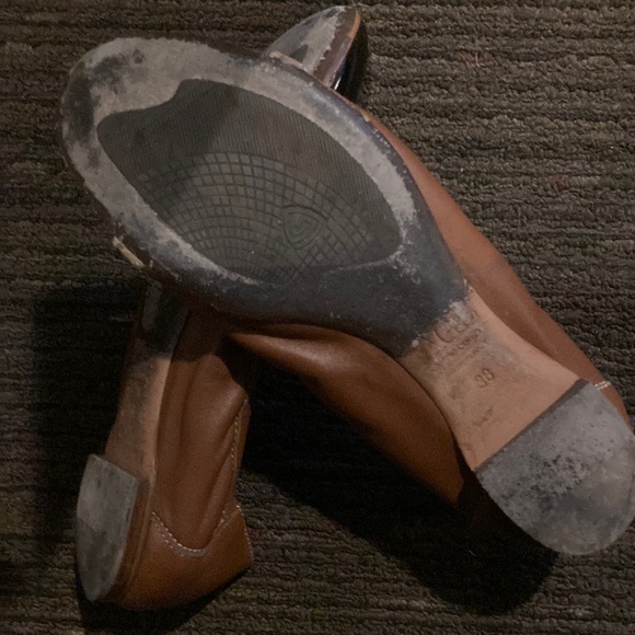 AGL classic brown and black leather shoes size 38 - Picture 1 of 2